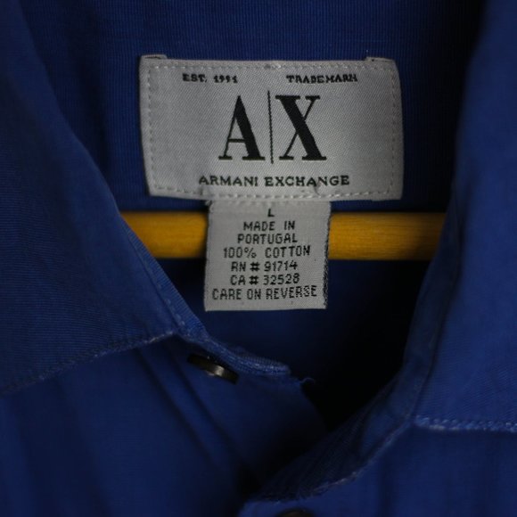 Blue Armani Exchange Button Up Dress Shirt - Picture 5 of 5